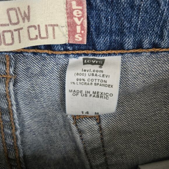 Levi's 525 Nouveau Low Bootcut Womens 14 Jeans Denim Dark Wash 0730 - Picture 4 of 11